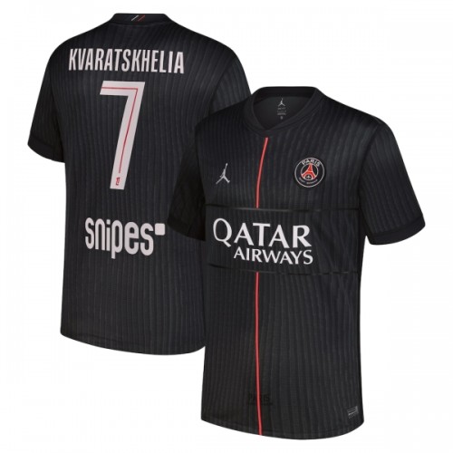 Camisola do Paris Saint-Germain Kvaratskhelia 7 Equipamento 4ª Jordan 2025-26 Camisola do Paris Saint-Germain Kvaratskhelia 7 Equipamento 4ª Jordan 2025-26